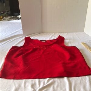 Red Raglan Sleeveless Crop Tank Top